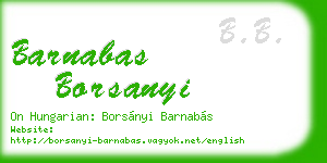barnabas borsanyi business card